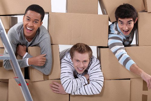 Packed moving boxes and furniture protection for a Wallington relocation