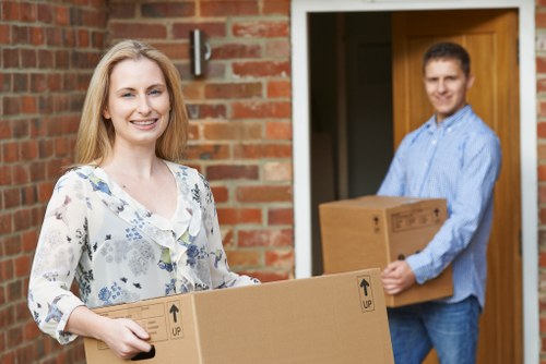 Furniture removal team preparing a move in Wallington