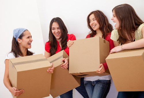 Business movers transporting office furniture in Wallington