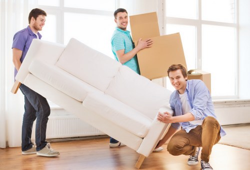 Organized household items prepared by packing and unpacking specialists in Wallington
