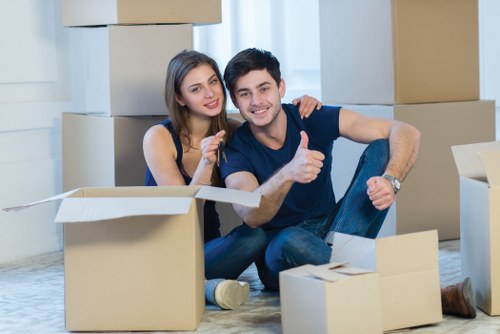 Careful handling of fragile items by house removalists