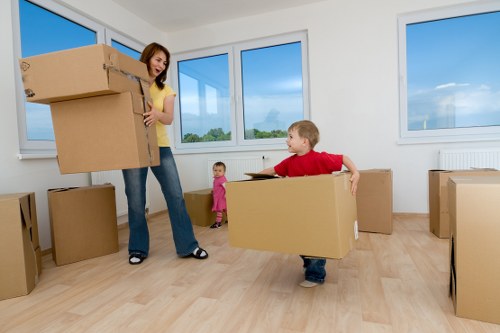 Careful furniture loading during a house move in Wallington