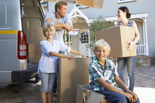 Household furniture being safely loaded for removal in Wallington
