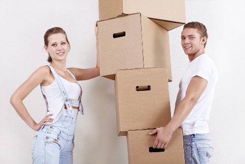 Packing boxes and furniture for removals in Wallington