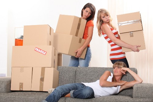 Organised student packing supplies for a Wallington house move